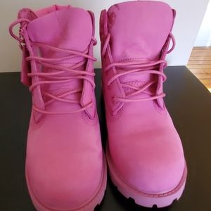 Pink suede womens waterproof timberland boots